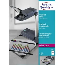 3561 Overhead-Folien, A4, beidseitig beschichtet, 50 Bogen - transparent