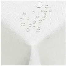DecoHomeTextil Heimtextilmanufaktur Tischdecke Leinen Optik 135 x 200 cm Weiß