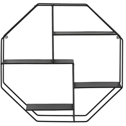 Wandregal , schwarz , Maße (cm): T: 11  Ø: 44