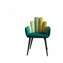 KAWOLA Stuhl FREJA Esszimmerstuhl Velvet grün Fuß schwarz