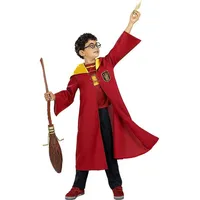 Funidelia Zauberer-Kostüm Harry Potter – Gryffindor Quidditch Kostüm für Kin, Der Sportdress für Zauberschüler rot 110-116