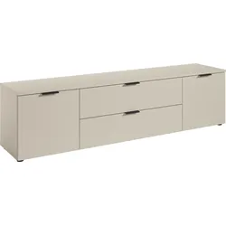 Lowboard HBZ "Linz TV-Unterschrank, BxHxT 180x47x40cm", beige (kaschmir), B:180cm H:47cm T:40cm, Holzwerkstoff, Sideboards, Breite 180cm,Lip-Griff, Melaminbeschichtung
