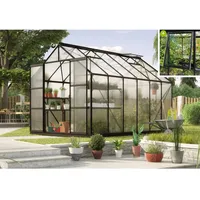 Vitavia Gewächshaus Jupiter 9900 Schwarz 9,9 m2 inkl. Fundament
