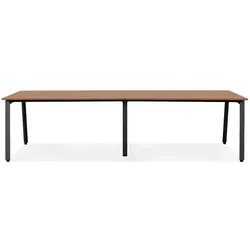 Kadima Design Computertisch Mdf-Holz  280x140 cm  4-Personen-Arbeitsplatz robust langlebig  Braun  Schreibtisch