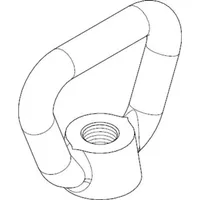 Industrial Quality Supplies DIN 80704 Korbmutter, MS M6 HP