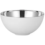 Rosenthal Schüssel TAC Gropius Skin Platin Schüssel 19 cm, Porzellan weiß