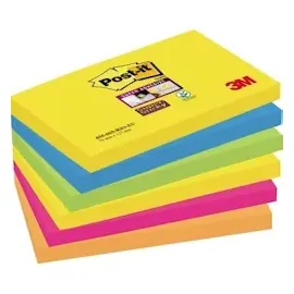 Post-it Super Sticky Notes Carnival Haftnotizen extrastark 6556SR farbsortiert, 6 Blöcke