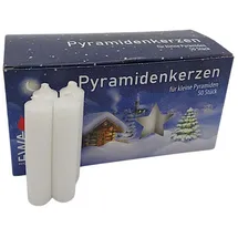Buri Pyramidenkerzen 50 St. weiß