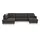 sit&more Wohnlandschaft SIT & MORE "Farö U-Form", grau (anthrazit), B:325cm H:90cm T:187cm, Sofas, Wohnlandschaft, inklusive Federkern, wahlweise mit Bettfunktion und Bettkasten