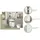 inn.furn Waschbeckenunterschrank 60 x 54 x 32 cm Weiß Hochglanz