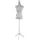 MCW Schneiderpuppe T223, Schaufensterpuppe Torso weiblich, Fiberglas Weiß mit Blumen