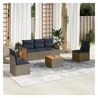 vidaXL Gartensofa-Set 6-tlg. grau