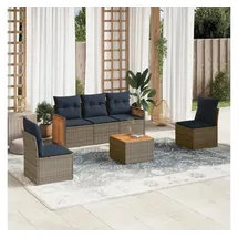 vidaXL Gartensofa-Set 6-tlg. grau