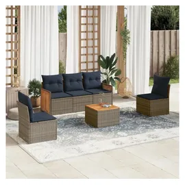 vidaXL Gartensofa-Set 6-tlg. grau