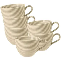 SELTMANN WEIDEN Beat Color Glaze Cappuccinotasse 0,35 l Sandbeige 6 St.