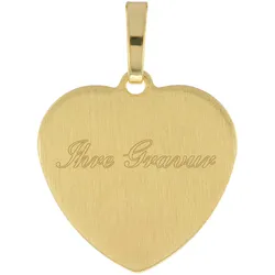 trendor 41187 Gravur-Anhänger für Kinder Gold auf Silber 925 Herz mit Namen