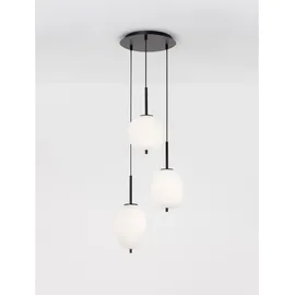 Nova Luce Lato 1-flg. 60 cm schwarz, weiß