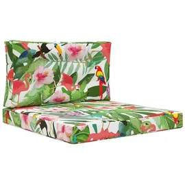 vidaXL Sofakissen für draußen 2 pcs 40 x 40 cm Bunt