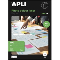 APLI 11817 Laserdrucker-Papier, glänzend, doppelseitig, 160 g/m2, A4, 100