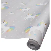 Papstar Papiertischdecke Einhorn Tischdeko Rolle Abwaschbar