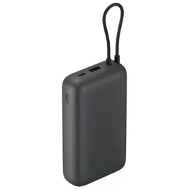 Xiaomi Powerbank 20000 mAh (mit integriertem Kabel) Grau Dark Grey) - Grau