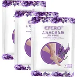 3 Paar Fußpeeling Masken, Exfoliating Fussmaske, Einweg Fußmasken Socken, Hornhautentferner Füße Maske, Feuchtigkeitsspendende Peeling Fußmaske, Hornhaut Socken, Foot Exfoliating Mask, Lavender