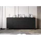 Home Affaire Sideboard Phuket II 180 x 76 x 37,5 cm schwarz