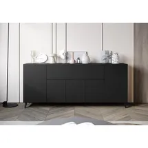 Home Affaire Sideboard Phuket II 180 x 76 x 37,5 cm schwarz