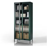 Jan Nowak Vitrine ANGELO 80 x 185 x 45 cm Flaschengrün