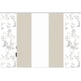 HOME WOHNIDEEN Schiebegardine HOME WOHNIDEEN "5er SET" Gr. 1, beige (sand), B:60cm H:245cm, Polyester, Gardinen, Schiebevorhang Digidruck 5er Set AYLA