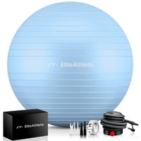EliteAthlete Gymnastikball Sitzball Büro ergonomisch mit Anti Burst System - Fitness Pilates Schwangerschaft - Schwangerschaftsball Fitnessball Yogaball - Yoga Ball inkl. Luftpumpe