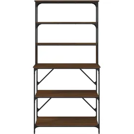 vidaXL Bäckerregal 6 Fächer Braun Eichen-Optik 90x40x180 cm