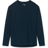 SCHIESSER Damen, Mix & Relax Organic Cotton Schlafanzug Shirt langarm, Pyjamaoberteil, Dunkelblau, 48