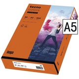 Inapa tecno Druckerpapier Rainbow, Intensivfarben, Format DIN A5, 80 g/m2 orange