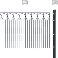 Arvotec Doppelstabmattenzaun »EXCLUSIVE 100 zum Einbetonieren "Ring" mit Zierleiste«, Zaunhöhe 100 cm, Zaunlänge 2 - 60 m 85286901-0 anthrazit H/L: 100 cm x 60 m