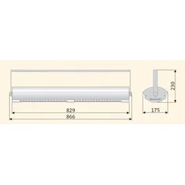 somagic ECO+ Profi-Infrarotheizstrahler 4 kW + Deckenhalterung rot