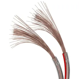goobay Lautsprecherkabel transparent CCA - Boxenkabel Litzenkabel Subwoofer Kabel / 50m
