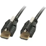 Lindy HDMI Kabel mit Ethernet und 2x Steckerschloss 5m HDMI-Kabel HDMI Typ A (Standard) Schwarz