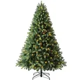 Dehner künstlicher LED-Weihnachtsbaum Stellan, ca. H210 cm, Grün