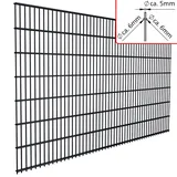 fa-bausysteme Doppelstabmattenzaun 250 cm x 103 cm Anthrazit