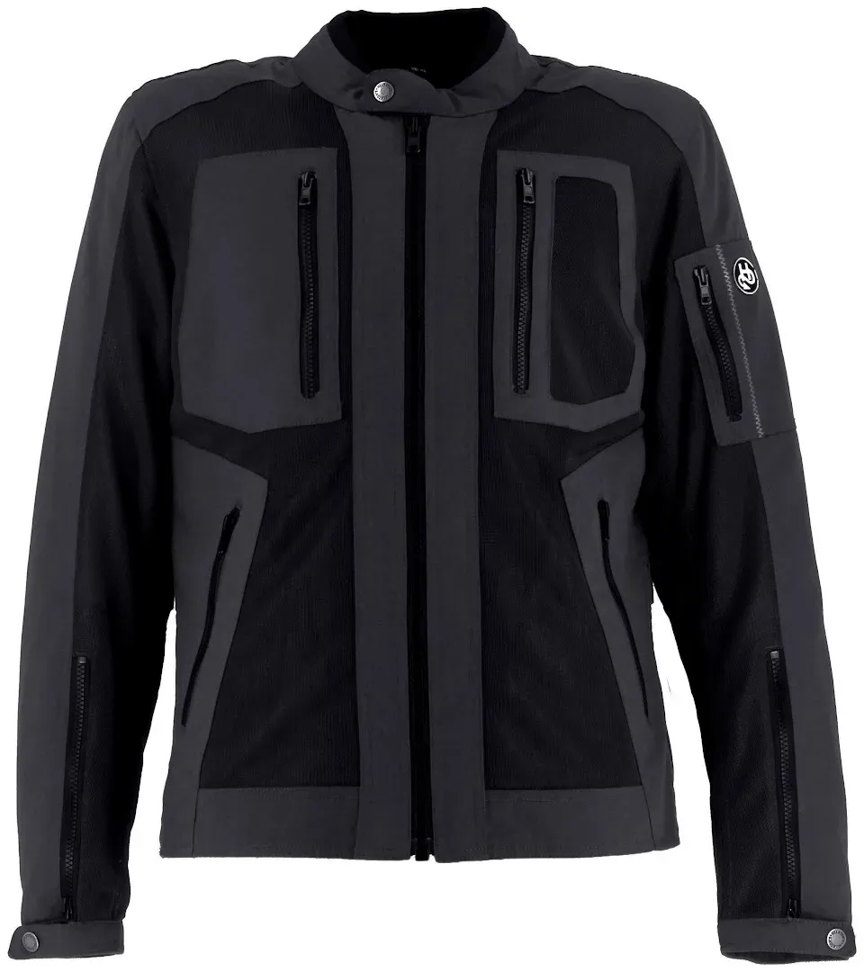 Helstons Puma Air Motorfiets textiel jas, zwart, 2XL