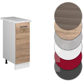 Vicco Apothekerschrank R-Line Medizinschrank für die Küche Sonoma/Weiß 30 cm AP Marmor