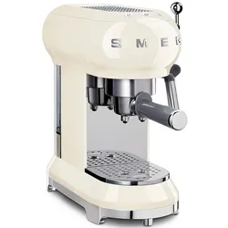 smeg Kaffeemaschine 50 ́s Style Edelstahl Beige Creme