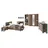 Forte Jugendzimmer CLIF Komplettset 8-tlg. Optik: Old Wood Vintage von Forte