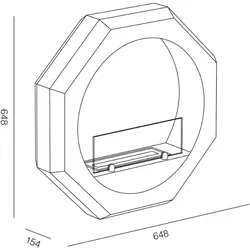 Tecno Air System - Wandkamin Ruby Biokamin Modell Palmanova - Weiß