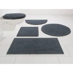 Badematte »Kapra, Badvorleger, Badezimmer Teppich«, beidseitig nutzbar-fußbodenheizungsgeeignet-strapazierfähig, mit Bordüre, Badteppich, Badematte, 764887-3 anthrazit 1 St.