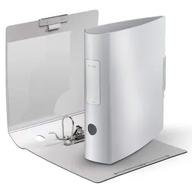 Leitz Qualitäts-Ordner 180° Active Style, 5er Pack, A4, Arktik Weiß, Abgerundeter Rücken mit 8,2 cm Rückenbreite, Gummibandverschluss, Leichtes Polyfoam, 11080004