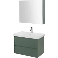 Badmöbel-Set WELLTIME "Clarence", grün, Breite 80cm, Kastenmöbel-Sets