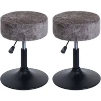 Mendler 2er-Set Hocker HWC-C22, Sitzhocker, h√∂henverstellbar drehbar √ò 37cm