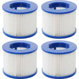 MCW Wasserfilter für Whirlpool MCW-E32, Ersatzfilter Filterkartusche Filterpatrone Lamellenfilter, Zubehör 4 Stück